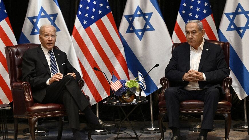 Biden brought a message of support for Israeli Prime Minister Benjamin Netanyahu
