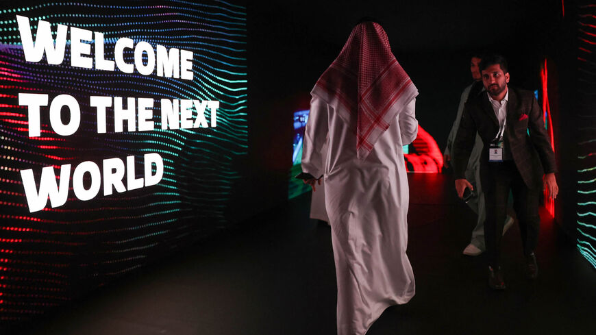 People attend the International E-Sport Gamers forum "Next World," Riyadh, Saudi Arabia, Sept. 7, 2022.