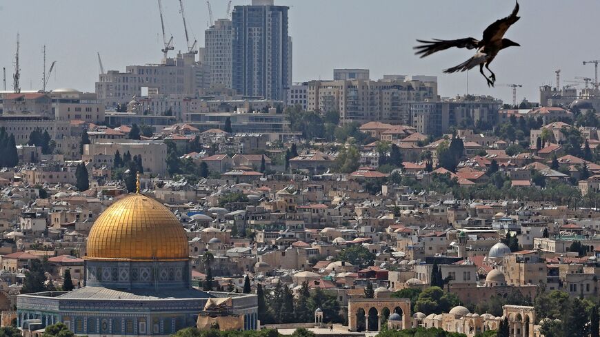 This picture taken from the Mount of Olives shows a view of the Al-Aqsa Mosque compound and its Dome of the Rock in Jerusalem's Old City on August 25, 2023. (Photo by AHMAD GHARABLI / AFP) (Photo by AHMAD GHARABLI/AFP via Getty Images)
